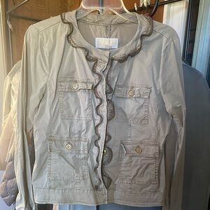 Michael Kors Ruffle Trim Jacket